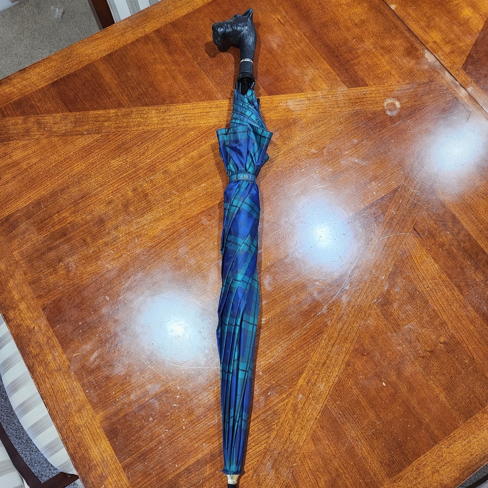 Vintage Aramis Umbrella With Scottie Dog Head Handle
